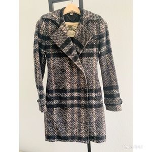Burberry Wool Plaid Coat US 2
